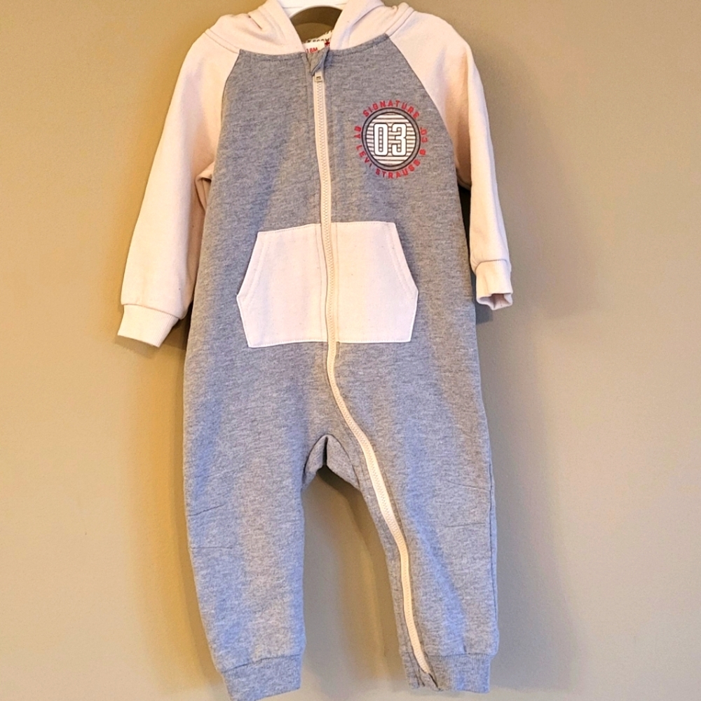 Levi Strauss hooded footless footie